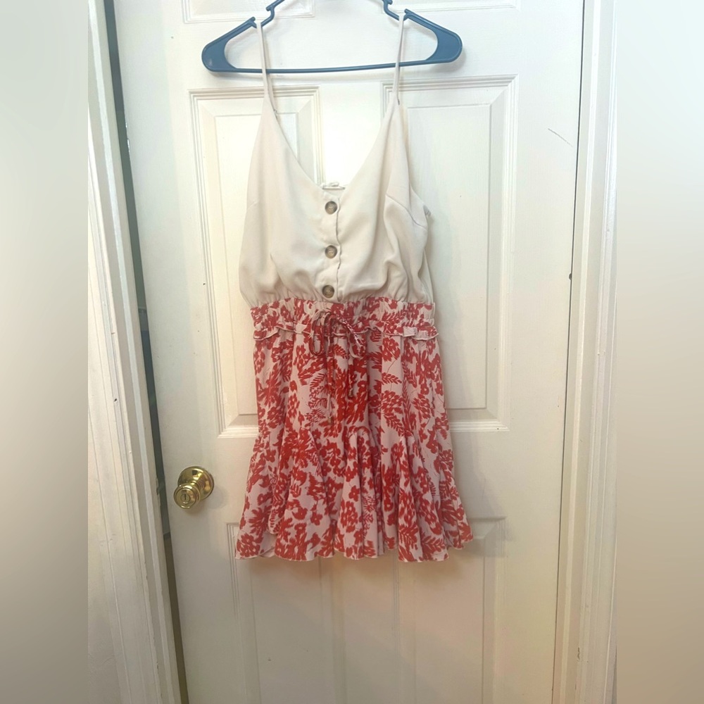Floral spaghetti strap romper
